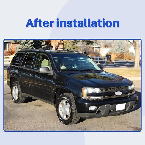 CarPartsDepot Front Grille Black Center Bar With Dark Gray Mesh Compatible With 2002-2005 Chevy Trailblazer GM1200470 10358121 in Saudi Arabia