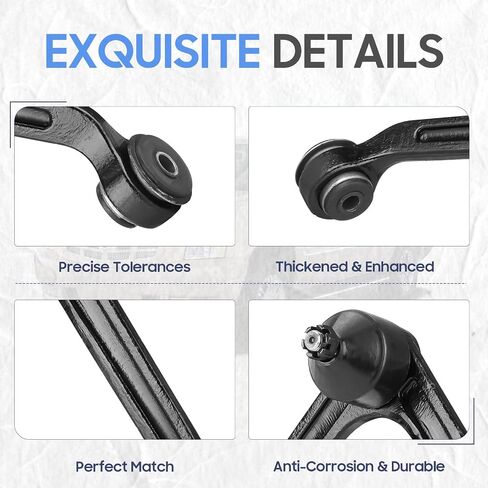 2WD 5-LUG Front Upper Control Arms w/Ball Joint Sway Bar Links Tie Rods Suspension Kit for 2002-2005 Dodge Ram 1500 2WD RWD Front Suspension Kit (10pc) in Saudi Arabia
