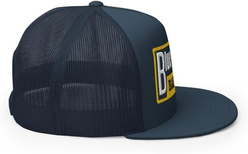 NG Blue Collar Bastard Embroidered Flat Bill Trucker Hat High Crown Adjustable Cap in Saudi Arabia