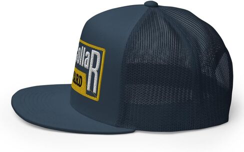 NG Blue Collar Bastard Embroidered Flat Bill Trucker Hat High Crown Adjustable Cap in Saudi Arabia