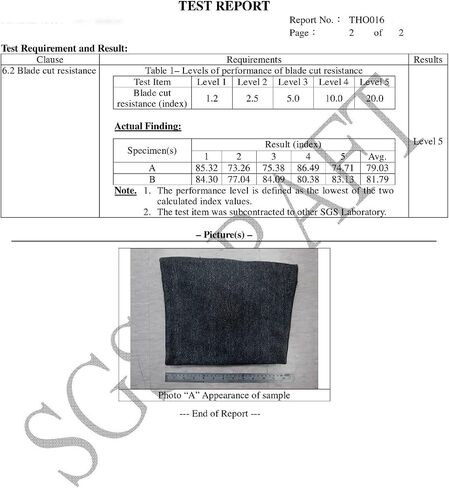 Cut-Resistant Level 5 Inner Shirt, Sleeveless Top - Lightweight UHMWPE Slash-Resistant, White, Made in Korea. Type 1 in Saudi Arabia