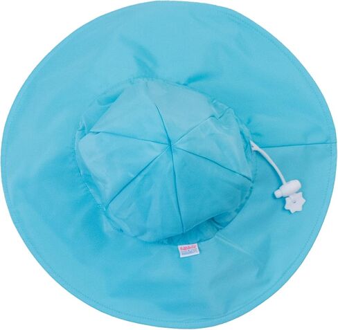 RuffleButts Sun Protective Hat - Periwinkle Blue - 0-6m in Saudi Arabia