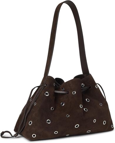 Madewell Suede Drawstring Shoulder-Eyelet, Dark Carob in Saudi Arabia