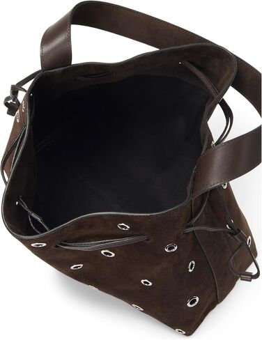Madewell Suede Drawstring Shoulder-Eyelet, Dark Carob in Saudi Arabia