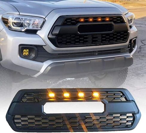 4PCS LED Lights for 2016-2023 Aftermarket Toyota Tacoma TRD PRO Grille with Harness & Fuse (Smoked Surface White Light) in Saudi Arabia