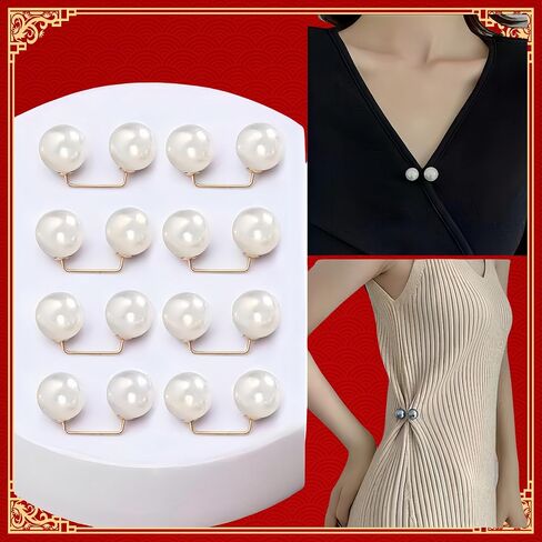 8PC Artificial Brooch Pins, Ideal for Women's Clothing Decorations and Party Accessories in Saudi Arabia