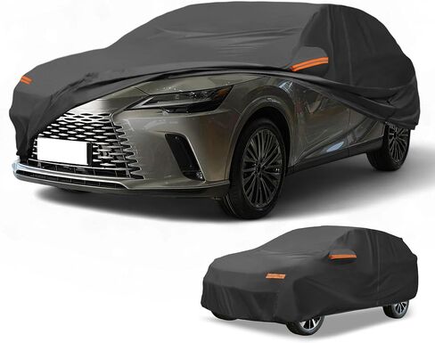 Car Cover Waterproof All Weather Sun Rain Protection Full Exterior Cover for Lexus RX Black with Left Side Zippers in Saudi Arabia