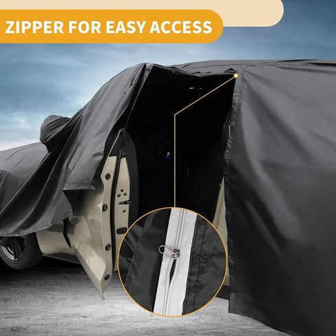 Car Cover Waterproof All Weather Sun Rain Protection Full Exterior Cover for Lexus RX Black with Left Side Zippers in Saudi Arabia