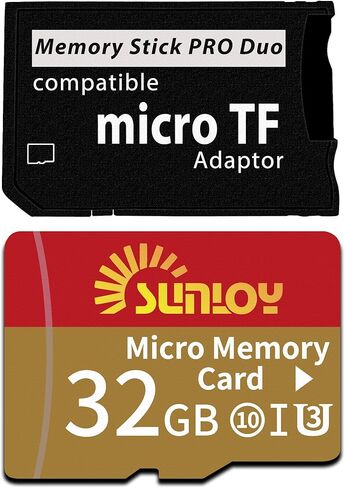 محول عصا ذاكرة PSP مع بطاقة SD Micro 64 جيجابايت ، Micro SD/SDHC/SDXC إلى Memory Stick Pro Duo Magicgate Card متوافقة مع PlayStation المحمولة ، الكاميرا ، Handycam ، الهاتف الخلوي و PSP 1000/2000/3000 in Kuwait