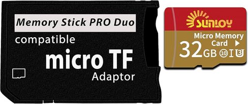 محول عصا ذاكرة PSP مع بطاقة SD Micro 64 جيجابايت ، Micro SD/SDHC/SDXC إلى Memory Stick Pro Duo Magicgate Card متوافقة مع PlayStation المحمولة ، الكاميرا ، Handycam ، الهاتف الخلوي و PSP 1000/2000/3000 in Kuwait
