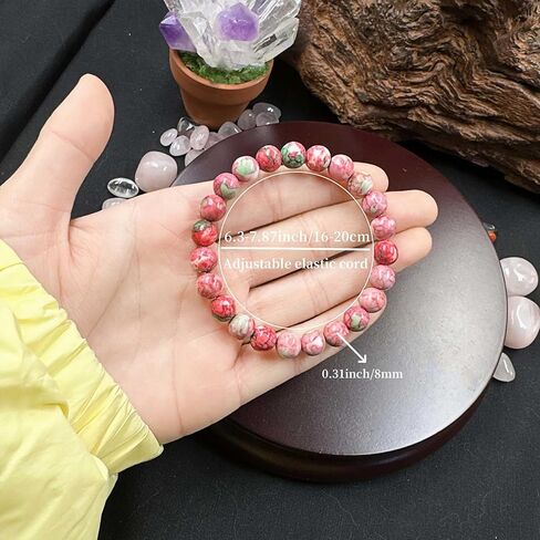 Bracelets for Women Men Natural Rainbow Stone Handmade Gemstone Stretch Healing Yoga Beaded Bracelet Good Luck Meditation Reiki Spiritual Jewelry Gifts 8mm in Saudi Arabia