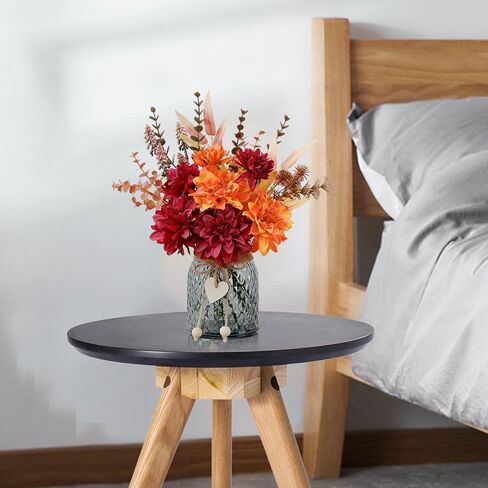 بقايا الزهور المزيفة في مزهرية، زهور صناعية للمزهرية مع تشكيلة زهور، ورود حريرية صناعية في مزهرية، ديكور طاولة الطعام المركزية، ترتيبات الزهور لديكور المنزل، ديكور المطبخ، ديكور بوبو in Kuwait