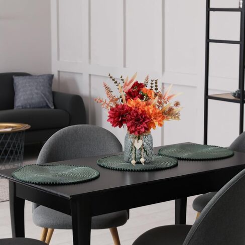 بقايا الزهور المزيفة في مزهرية، زهور صناعية للمزهرية مع تشكيلة زهور، ورود حريرية صناعية في مزهرية، ديكور طاولة الطعام المركزية، ترتيبات الزهور لديكور المنزل، ديكور المطبخ، ديكور بوبو in Kuwait