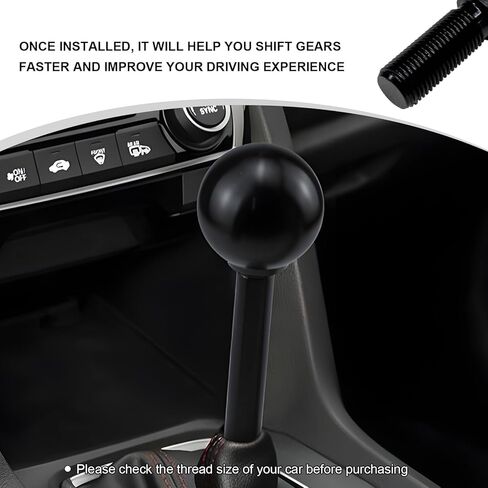 2" Shift Knob Extender, M12X1.25 Car Gear Shifter Knob Extension Lever, Aluminum Alloy Manual Gear Shifter Extender Lever Replacement for Most Vehicles, Car Accessories in Saudi Arabia