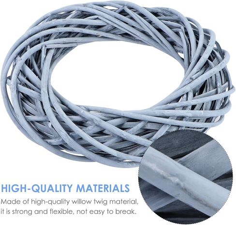 VOSAREA Willow Wreath Form Cypress Wreath DIY Willow Rattan Garland Rattan Natural Home Garland Decor (Gray) Twig s for Crafts in Saudi Arabia