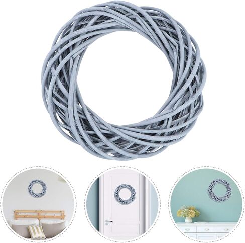 VOSAREA Willow Wreath Form Cypress Wreath DIY Willow Rattan Garland Rattan Natural Home Garland Decor (Gray) Twig s for Crafts in Saudi Arabia