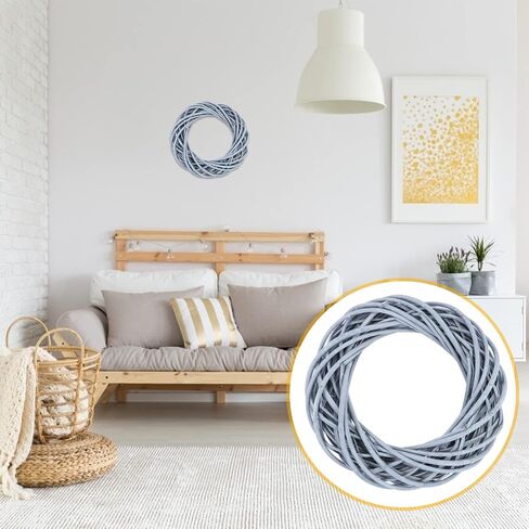 VOSAREA Willow Wreath Form Cypress Wreath DIY Willow Rattan Garland Rattan Natural Home Garland Decor (Gray) Twig s for Crafts in Saudi Arabia