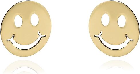 Boribta Real 14k solid Yellow Gold Stud Earrings with Screw back for Women Girls Men for Sensitive ears Small & Minimalist Studs Jewelry for mother's Day Gifts (Flat Round(6mm) in Saudi Arabia