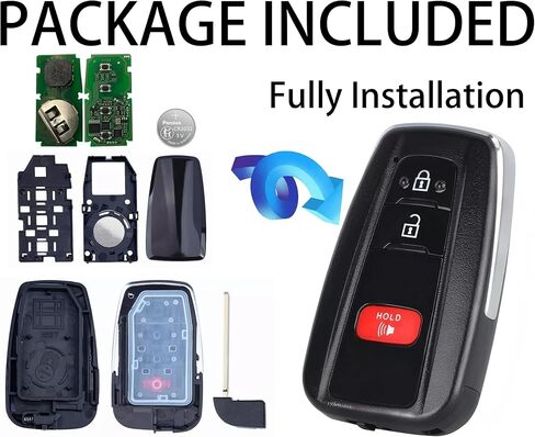 Smart Key for Toyota Corolla 2019-2022, Alliskeys Vehicle Proximity Remote Control Key Fob Replacement for Corolla HYQ14FBN 8990H-02030 231451-2000 in Kuwait