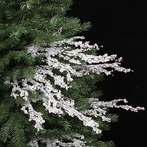 6 Pcs Christmas Tree Picks and Sprays 19.7 '' Acrylic Bead Drops Flower Crystal Bud Branches Acrylic Water Drop Beaded Christmas Tree Decorative Sticks for Vases Xmas Wedding Bridal Bouquets in Saudi Arabia