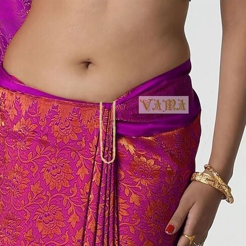 VAMA FASHIONS Clip on Sarees Pleats Pin Brooch Coat Dress Gown Shawl Bridal Safety Saree Pins for Women - 24 Sareepin in Kuwait