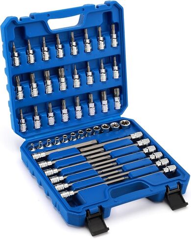 EMENTOL 12PCS 3/8" Drive Extra Long Torx Bit Socket Set, CR-V, S2 Steel, 5.9" Length Star Bit Socket Set, T10 - T60 in Saudi Arabia