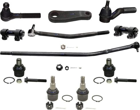 PartsW 11 Pc Suspension Kit for Ford E-250 97-04 E-350 Super Duty 99-04 E-450 00-04 Econoline w/Single Rear Wheels Front Upper Lower Ball Joints Inner Outer Tie Rod Ends Pitman Arm Adjusting Sleeves in Saudi Arabia