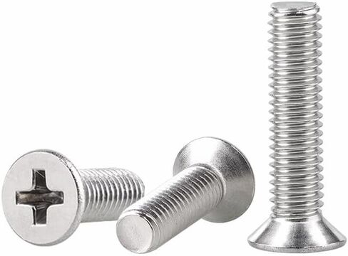 M5x25mm Flat Head Wood Screws,Self Tapping Screw 304 Stainless Steel Screw Phillips Head Self Drilling (50pcs) in Kuwait