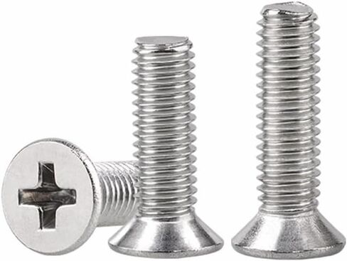 M5x25mm Flat Head Wood Screws,Self Tapping Screw 304 Stainless Steel Screw Phillips Head Self Drilling (50pcs) in Kuwait