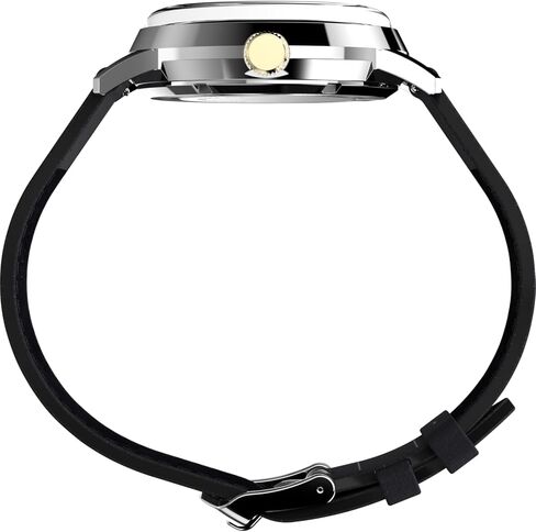 Timex Men's Marlin Automatic 40mm Watch - Black Strap Black Dial Stainless Steel Case in Saudi Arabia