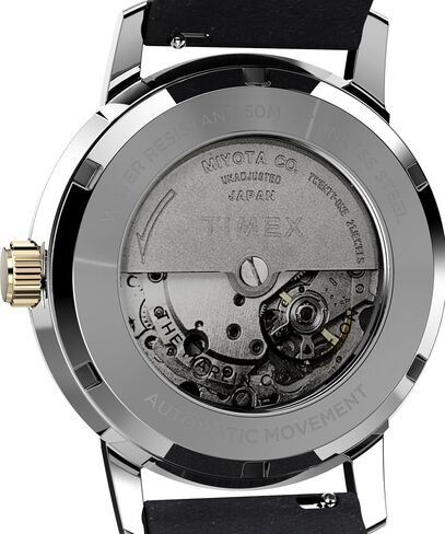Timex Men's Marlin Automatic 40mm Watch - Black Strap Black Dial Stainless Steel Case in Saudi Arabia