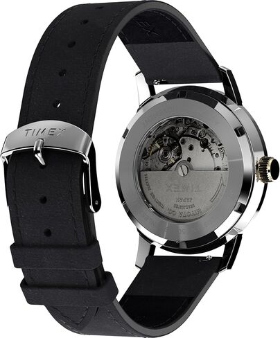 Timex Men's Marlin Automatic 40mm Watch - Black Strap Black Dial Stainless Steel Case in Saudi Arabia