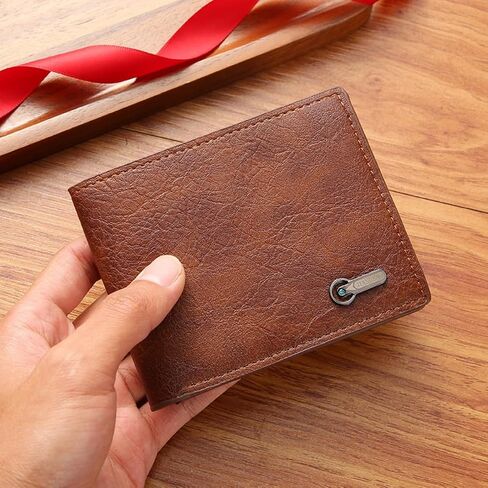 Wallet fo Men Leather Card Holder Slim Minimalist Wallet Front Pocket with Money Clip Multiple Card Slots for Everyday Use in Saudi Arabia