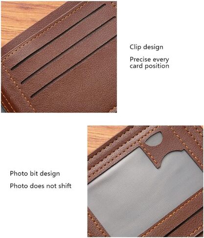 Wallet fo Men Leather Card Holder Slim Minimalist Wallet Front Pocket with Money Clip Multiple Card Slots for Everyday Use in Saudi Arabia