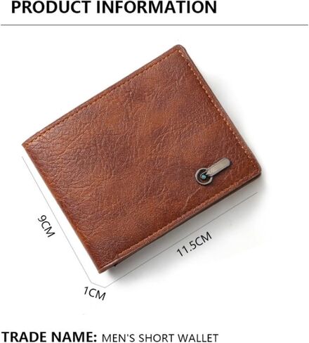 Wallet fo Men Leather Card Holder Slim Minimalist Wallet Front Pocket with Money Clip Multiple Card Slots for Everyday Use in Saudi Arabia