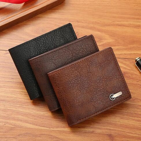 Wallet fo Men Leather Card Holder Slim Minimalist Wallet Front Pocket with Money Clip Multiple Card Slots for Everyday Use in Saudi Arabia