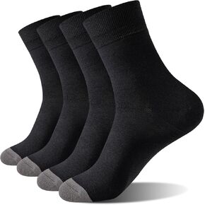 Men's Cotton Crew Socks - Breathable, Odor-Resistant Dress Socks - Business/Casual Socks 4 Pairs Sizes 6-12 in Saudi Arabia