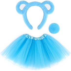 مجموعة زي الدب على شكل عصابة رأس على شكل ذيل وتنورة توتو على شكل حيوان لحفلات أعياد الميلاد وحفلات الهالوين التنكرية in Kuwait