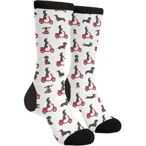 MOLIAN Dachshund Dogs Socks for Men Women Novelty Crew Socks Funny Crazy Stockings Gifts in Saudi Arabia