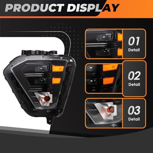 Passenger Side Headlight Assembly Compatible with Kona 2024-2025 headlamp w/Halogen Turn Light 92102-BE020 (Right) in Saudi Arabia