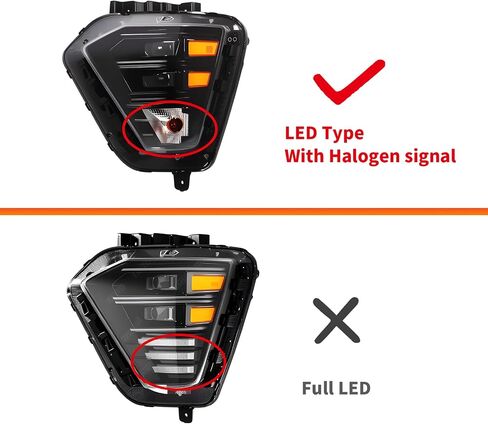 Passenger Side Headlight Assembly Compatible with Kona 2024-2025 headlamp w/Halogen Turn Light 92102-BE020 (Right) in Saudi Arabia