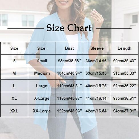 3/4 Sleeve Cardigan for Women Open Front Casual Loose Lightweight Cardigans Elegant Shrugs Beach Cover Ups in Saudi Arabia