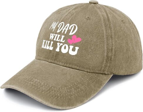 My Dads Will Kill You Hat for Men Stylish Washed Distressed Baseball Cap in Saudi Arabia