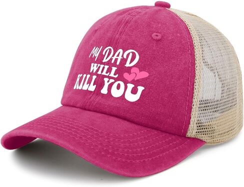 My Dads Will Kill You Hat for Men Stylish Washed Distressed Baseball Cap in Saudi Arabia