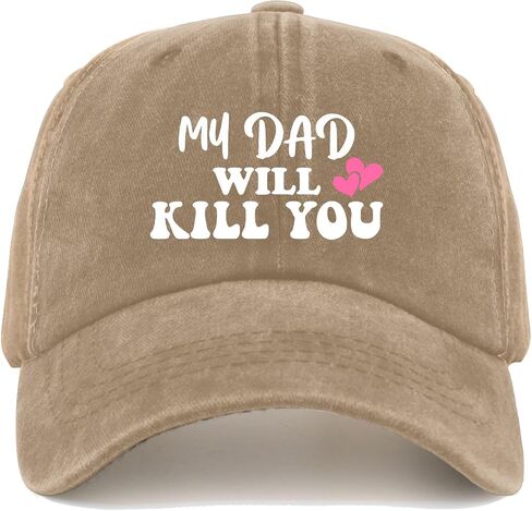 My Dads Will Kill You Hat for Men Stylish Washed Distressed Baseball Cap in Saudi Arabia