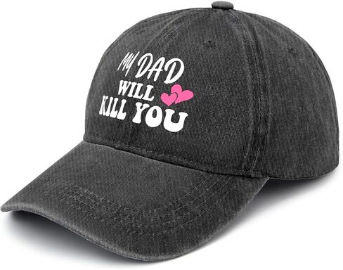 My Dads Will Kill You Hat for Men Stylish Washed Distressed Baseball Cap in Saudi Arabia