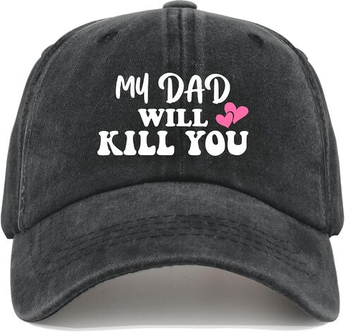 My Dads Will Kill You Hat for Men Stylish Washed Distressed Baseball Cap in Saudi Arabia