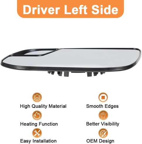 Senzeal Driver Side Heated Mirror with Blind Spot Mirror for Chevrolet Chevy Colorado GMC Canyon 2015-2022 Left Rearview Heated Mirrors Glass Replaces 23191160 (Left Side) in Saudi Arabia