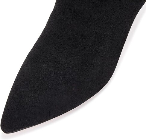 CosyFever Sexy Slouch Ankle Boots for Women with Fashion Mid Stiletto Heels Pointed Toe Bootie in Kuwait