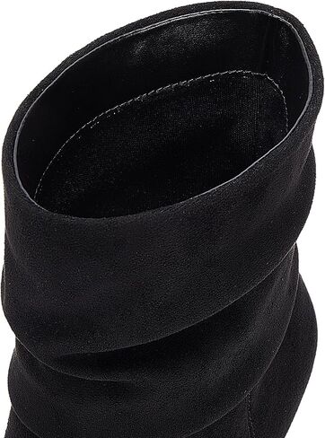 CosyFever Sexy Slouch Ankle Boots for Women with Fashion Mid Stiletto Heels Pointed Toe Bootie in Kuwait